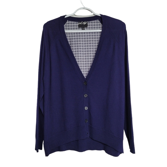 Lord & Taylor Sweaters - Lord & Taylor Merino Wool and Silk Cardigan Sweater size M